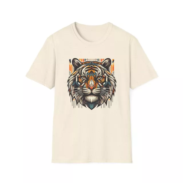 Geometric Tiger Face T-Shirt | Modern Abstract Art Design | Unisex Graphic Tee