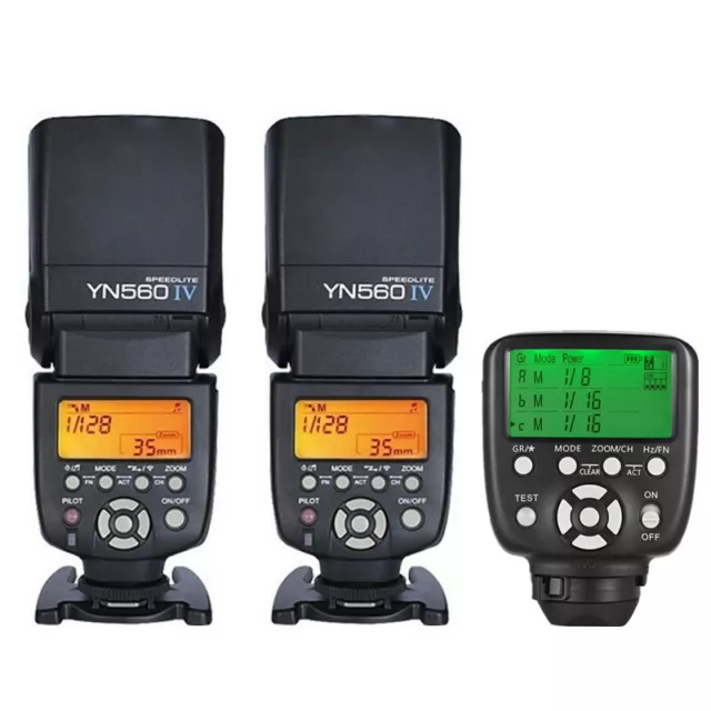 Disparador de flash Speedlite YN560 IV YONGNUO 2X YN560 TXII para kit de fotografía Nikon