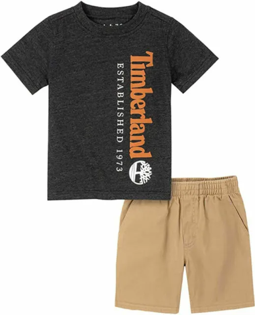 Timberland Boys S/S Top 2pc Short Set Size 2T 3T 4T 4 5 6 7 $55