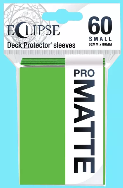 60 ULTRA PRO ECLIPSE LIME GREEN SMALL PRO-MATTE DECK PROTECTOR Card Sleeves