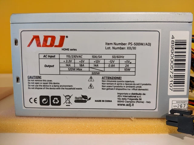 Alimentatore Per PC 650Watt ATX 2.0, PFC, P4, SATA - Alimentatori PC - Alimentazione - Computer