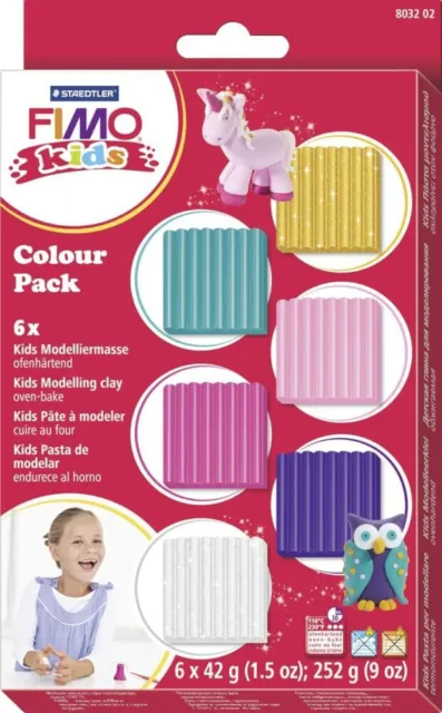 STAEDTLER FIMO kids - 6er-Colour-Pack ''Girlie'' (6x42 g)
