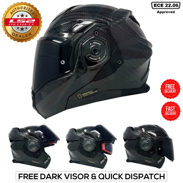 Ls2 Ff901 Advant X Kohlenstofffaser Modular Klappfront Vollgesicht Motorradhelm