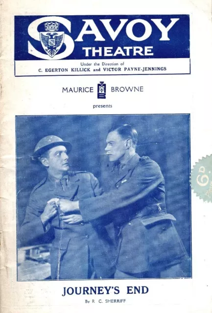 *Frankenstein: Rare 1929 Colin Clive James Whale Journey's End Theatre Program*