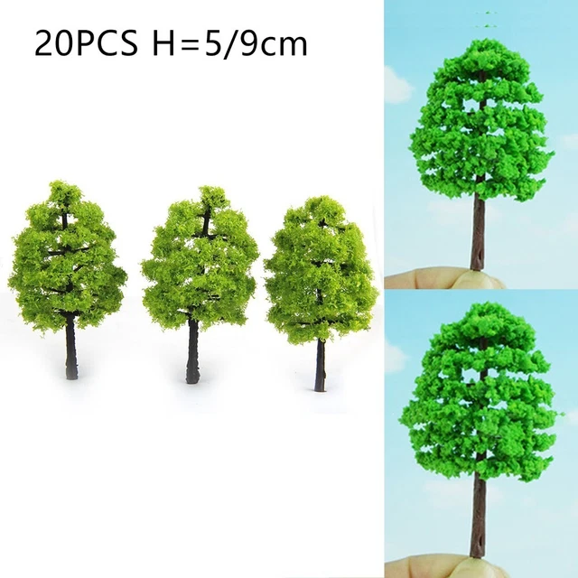 20 pz albero modello 9/5 cm per treno ferrovia diorama parco paesaggistico