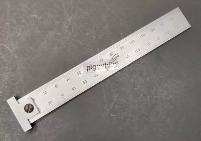 iGaging metric hook rule ruler 150mm machinist wood working 0.5mm 1mm increments