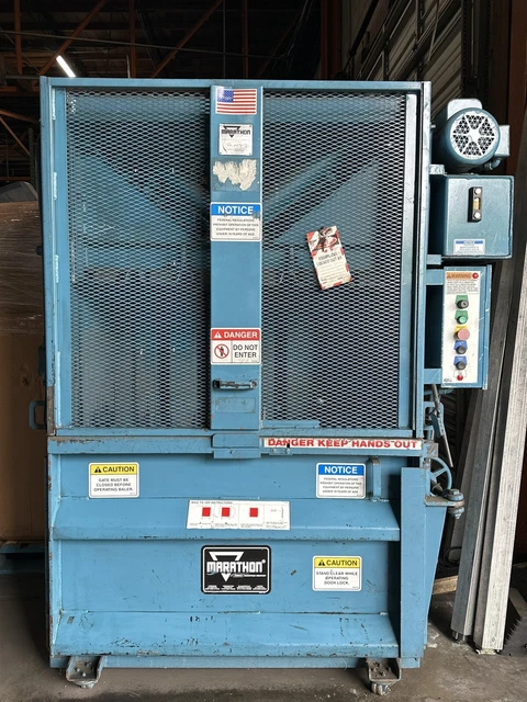 Marathon Dover Model V-4224-02 Vertical Cardboard Baler 120V 146792