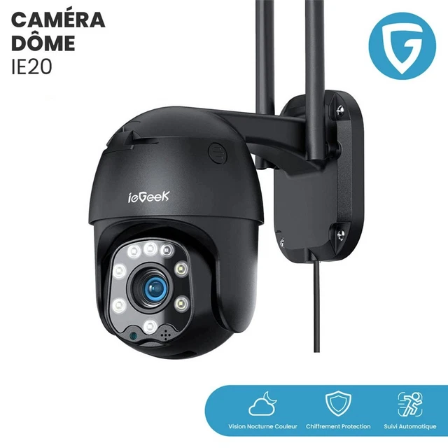 IEGEEK 360° CAMÉRA Surveillance WiFi Exterieure avec Suivi Automatique Détection EUR 49,99