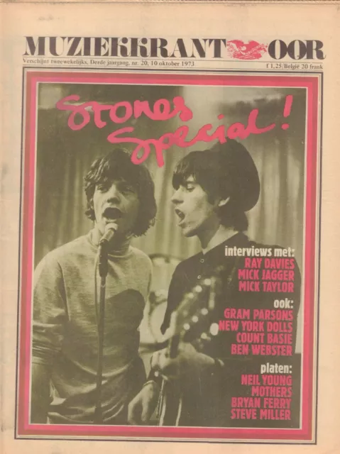 MAGAZINE OOR 1973 nr. 20 - ROLLING STONES SPECIAL/NEW YORK DOLLS/RAY DAVIES
