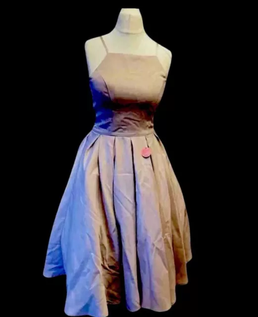 Lilac chi chi fit & flare skater dress 50s style size 10