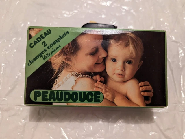 Boite échantillon Peaudouce PLASTIC BACKED Diapers Couches alte vintage vtg