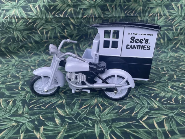 See's Candies Diecast Motorcycle & Delivery Side Car
