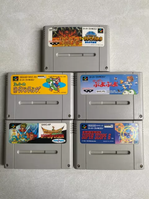 Lot 5 jeux : Great battle Yoshi's safari (JAP) Nintendo super famicom sfc snes