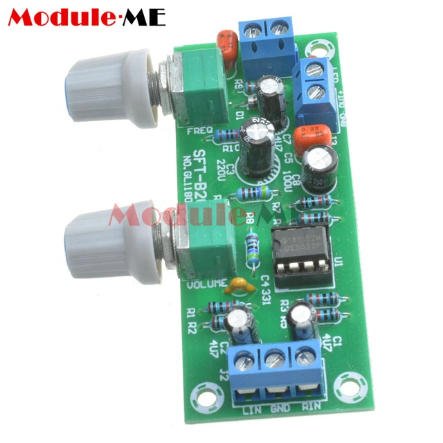 LOWPASS FILTER NE5532 Bass Tone Subwoofer PreAmplifier Preamp Board