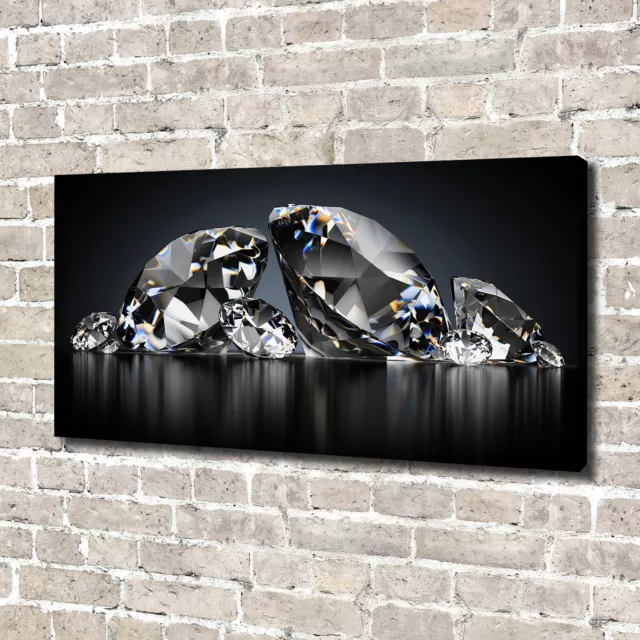 Cuadro Decorativo de Salón Impreso Sobre Lienzo 140x70 diamantes
