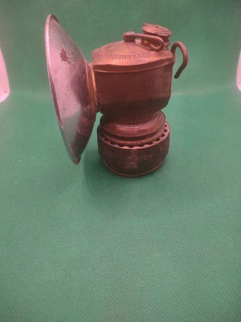 Antique / VINTAGE MINERS LAMP BRASS CARBIDE JUSTRITE, AUTO-LITE