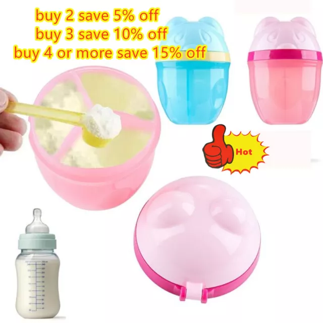 3 Dose Feeding Feeding Box Food storage Milk Powder Dispenser Formula Container