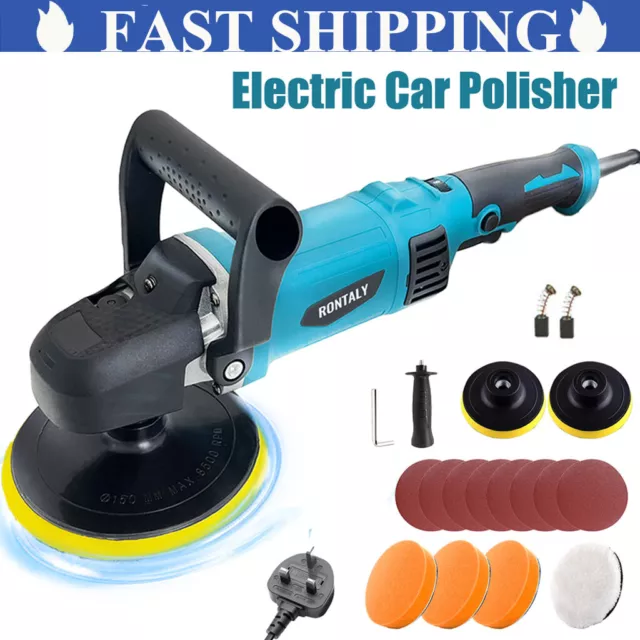 Electric Car Polisher Sander Buffer Polishing Machine Kit 980W Variable Speed UK