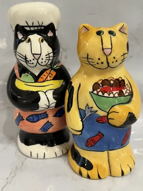 Catzilla Big On Cats Chef Cats Candace Reiter Designs Salt & Pepper Shakers