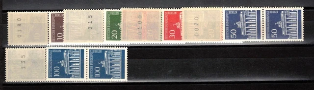 Berlin - Rollenmarken 286-290 R - 5er-Streifen  ** / postfrisch