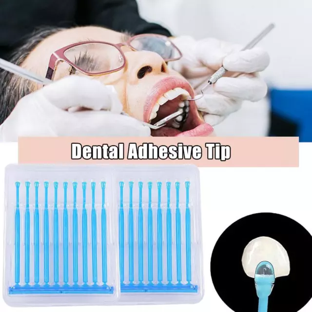 20X Dental Porcelain Veneers Bonding Stick Teeth Crown Adhesive Tip Applicator