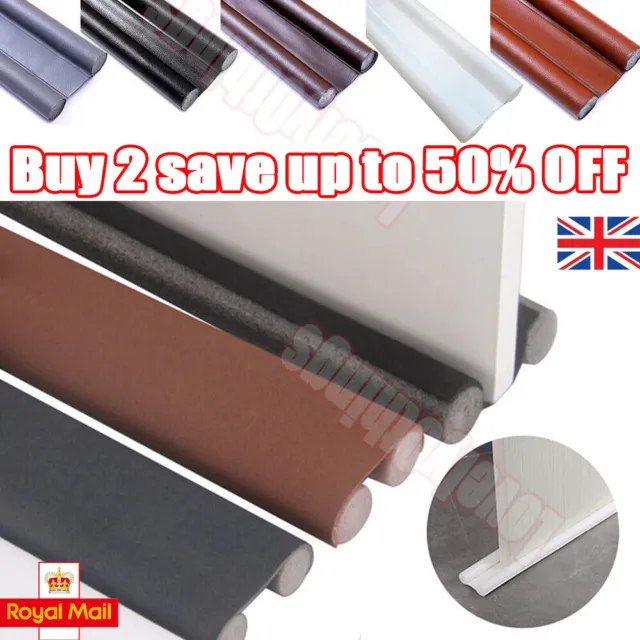 Under Door Foam Double Side Draught Excluder·Insulation Seal Cold Air Stopper UK
