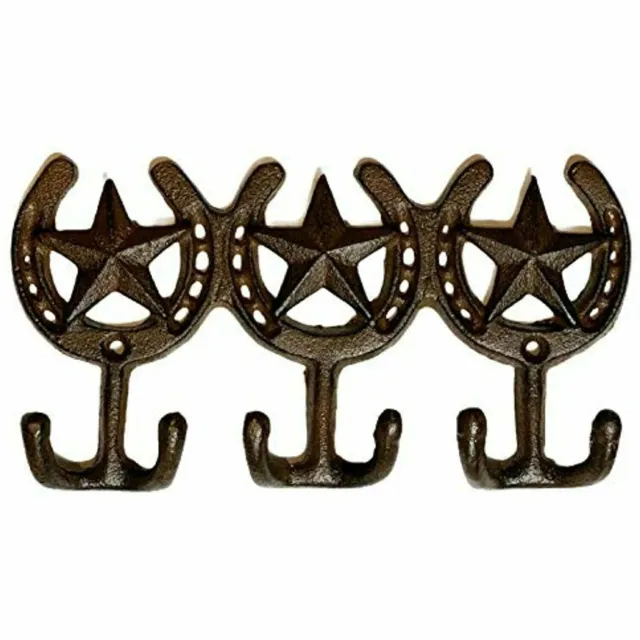 Urbalabs Western Cast Iron Rustic Country Wall Hooks Coat or Key Holder Wall