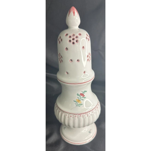 Vintage Porcelain Sugar Shaker - Rose Floral Pattern - France