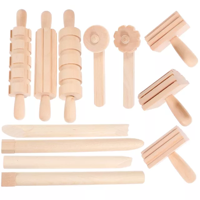 12 piezas rodillos de arcilla decorativos rodillos de arcilla rodillo de arcilla sello para niños