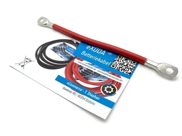 EBROM Cable de batería de 5 metros rojo H07V-K 25 mm²