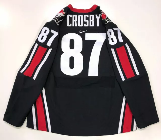 SIDNEY CROSBY TEAM CANADA BLACK NIKE HOCKEY JERSEY