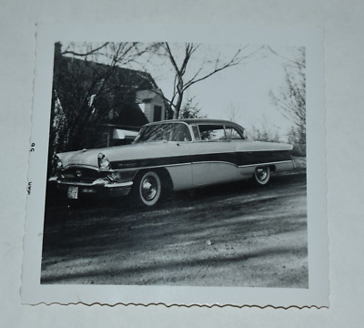 1956 classic car parked on street VINTAGE PHOTOGRAPH b  3.5"