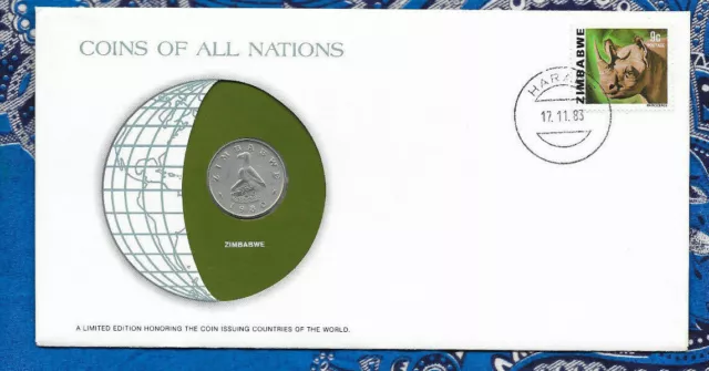 Coins of All Nations Zimbabwe 20 Cents 1980 UNC