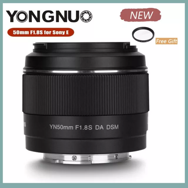 YONGNUO YN50mm F1.8S DA DSM Standard Prime Lens AF MF E-mount APS-C for Sony