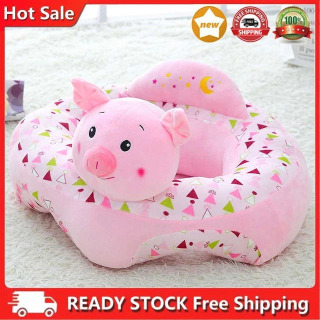 Poltrona cartone animato, traspirante, senza riempitivo, per bambini piccoli (maiale rosa