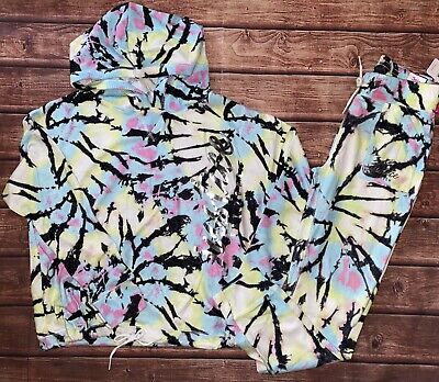 NWT Justice Girls Winter Spring Tie Dye Outfit Size 10