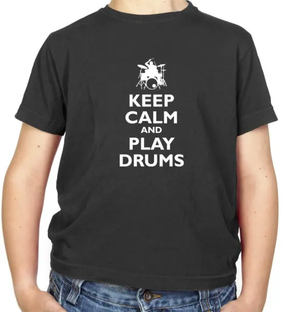 T-shirt bambini Keep Calm And Play Drums - batterista - batteria - musica