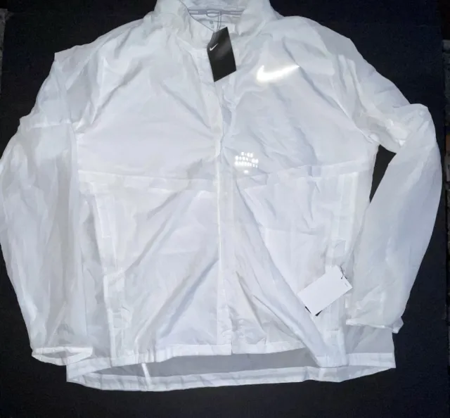 Nike Reflective Run Division Pinnacle Men's White Jacket $200 Nwt Size 2Xl Xxl