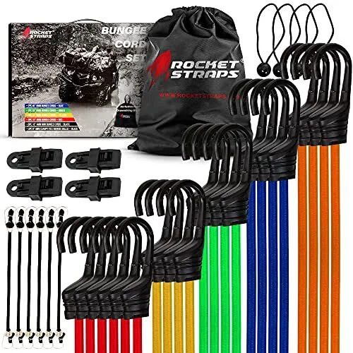 Bungee Cords 36 Pack Premium Heavy Duty Outdoor Bungee Cord Assortment With J