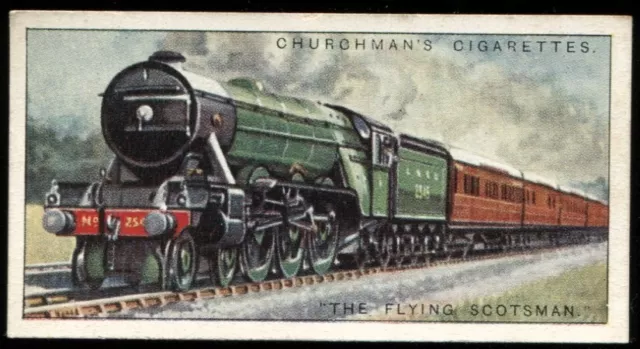 Tobacco Card, Churchman, FAMOUS RAILWAY TRAINS, 1929, The Flying Scotsman, #3