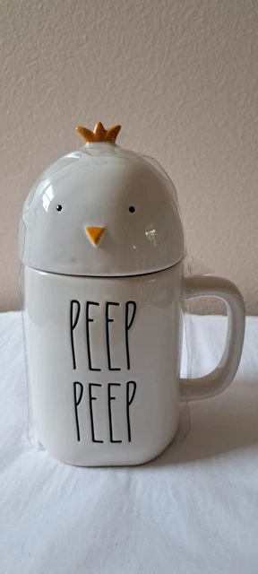 New Rae Dunn PEEP PEEP White Chick Mug Topper