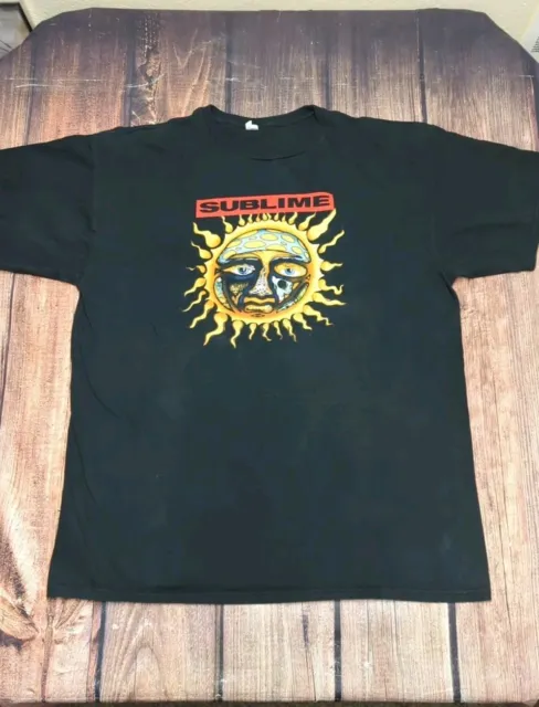 VTG Sublime 40oz To Freedom Band Sun Mushroom Logo Graphic T-shirt Size 3XL Read