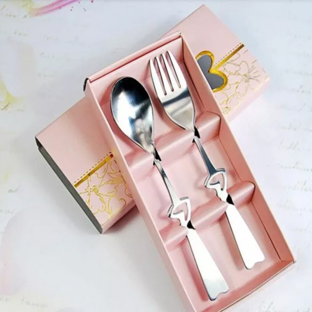 2 Piece Metal Forks Gold Silverware Portable Tableware Lunch Utensils Set