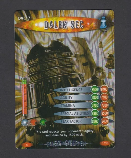 Dr Doctor Who BATTLES IN TIME DALEKS Vs CYBERMEN DVC17 Dalek Sec RARE CARD - WRG