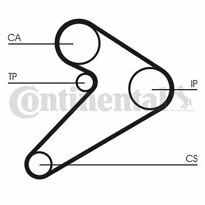 Continental Kit De Distribution Pour Mitsubishi L 200 2.5 D,Pajero Ii 2.5 Td 4Wd