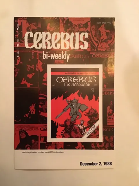 Cerebus Bi-Weekly 1988  Aardvark Vanaheim Press (Reprint Of 1977 #1~ Vf/Nm
