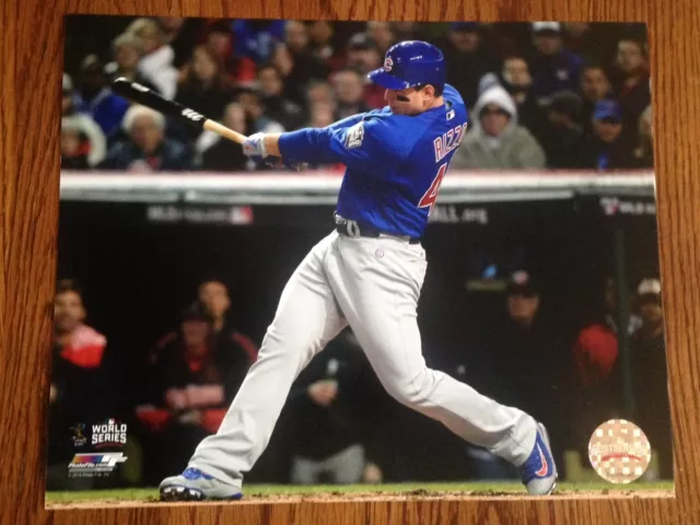 Anthony Rizzo Chicago Cubs 2016 World Series Game 2 RBI Double 8x10 Photo