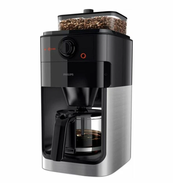 PHILIPS Machine à Café Grind & Brew HD7767/00 Cafetière avec Broyeur 1000W