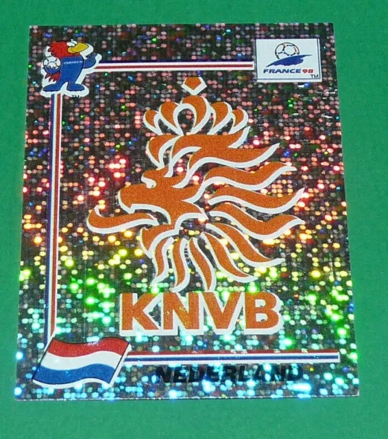 N°300 Badge Ecusson Nederland Panini Football France 98 1998 Coupe Monde Wm