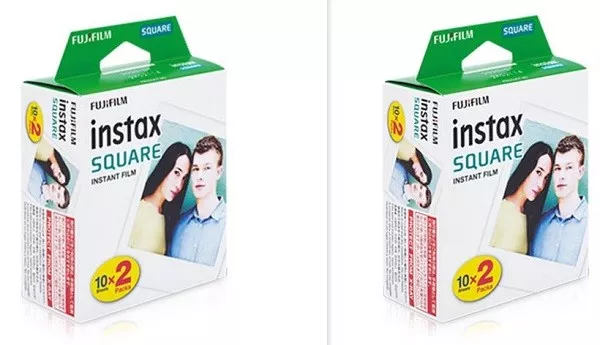 2 x FUJI INSTAX SQUARE WW 2 SOFORTBILDFILM für 40 Bilder !! MDH 03/2024